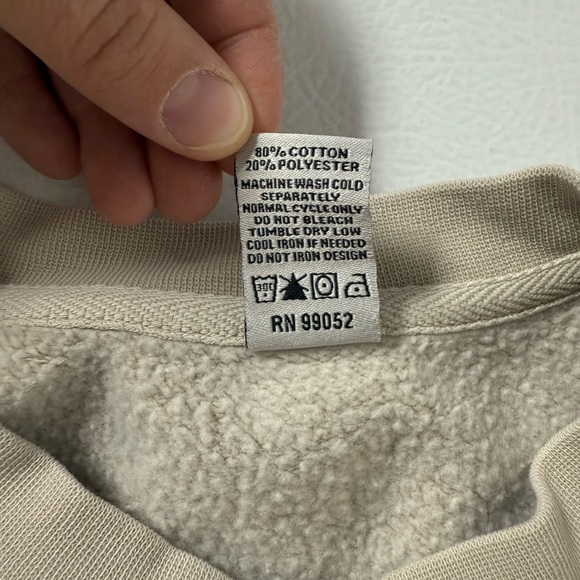 In My Mom Era Pullover Cream Sweatshirt Embroidered Crewneck Women Medium - Picture 4 of 11